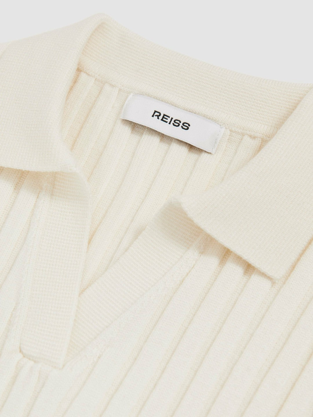 9-13 yrs Rib-Knit Polo Top Ivory | Children & Baby
