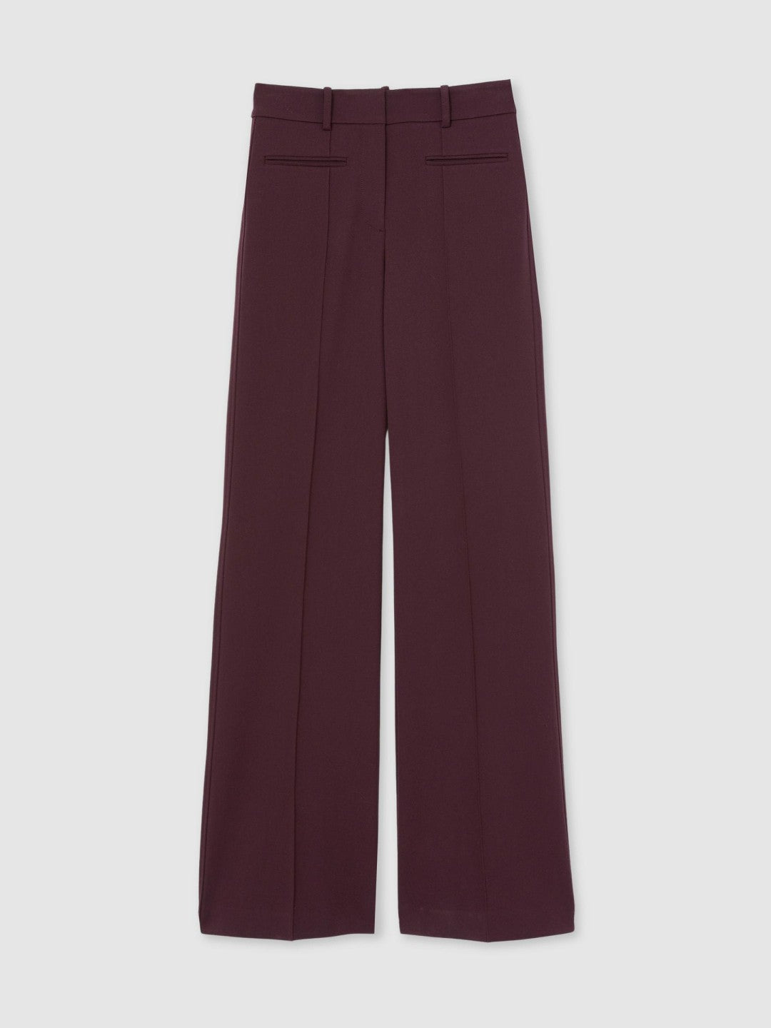 High Rise Flared Trousers Burgundy | Women