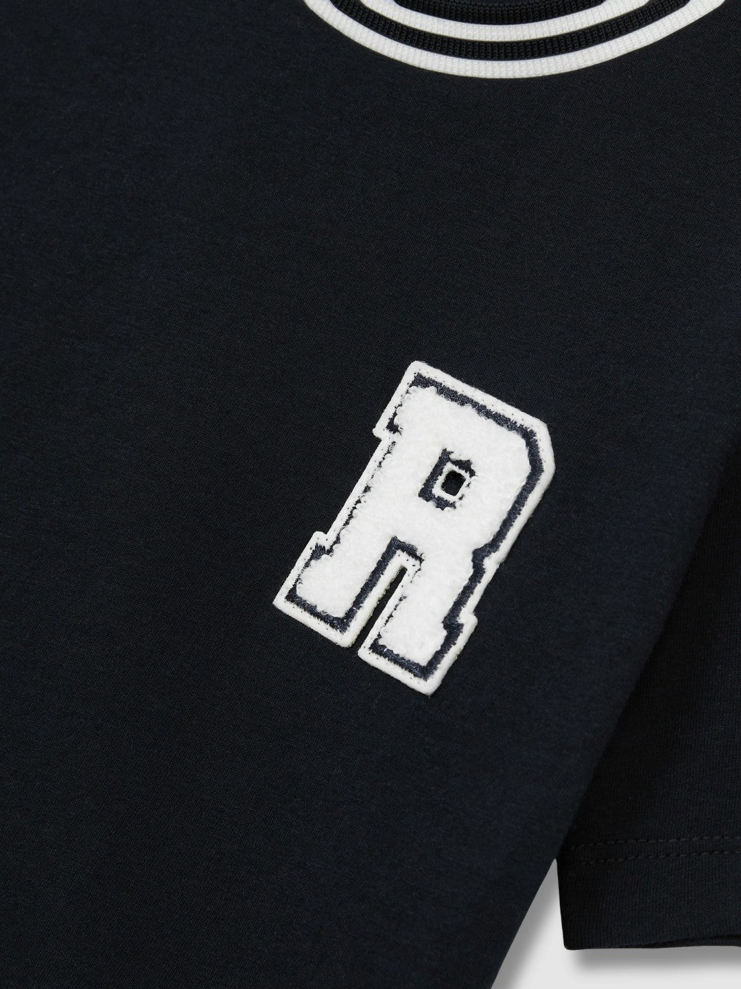 13-14 yrs Cotton Letter Patch T-Shirt Navy | Children & Baby