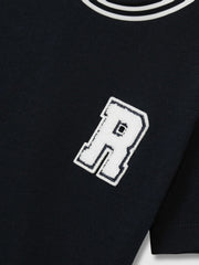 13-14 yrs Cotton Letter Patch T-Shirt Navy | Children & Baby