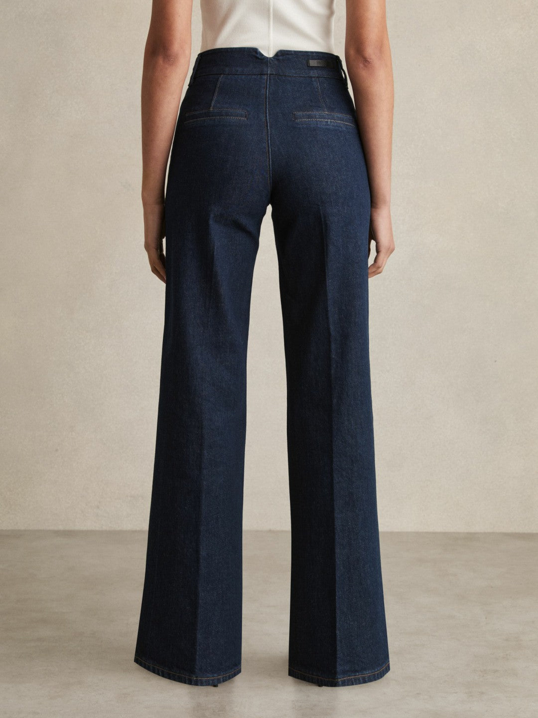 Paige Petite Wide-Leg Jeans Dark Edinburgh Blue | Women
