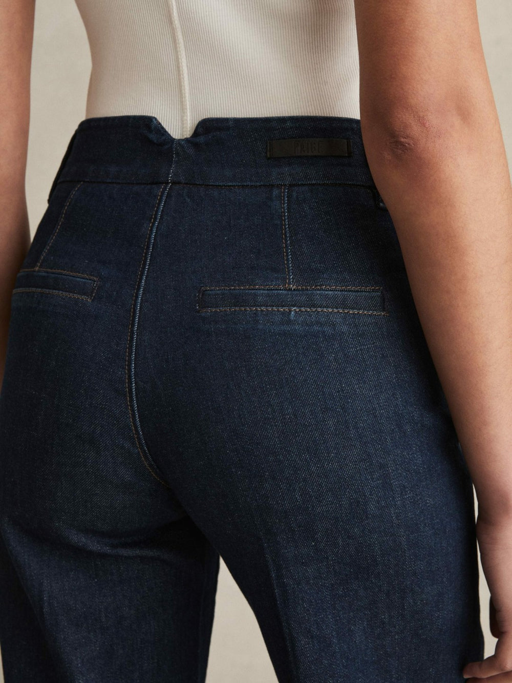 Paige Petite Wide-Leg Jeans Dark Edinburgh Blue | Women