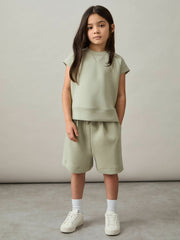 4-9 yrs Modal-Blend Sweatshirt And Shorts Set Sage | Children & Baby
