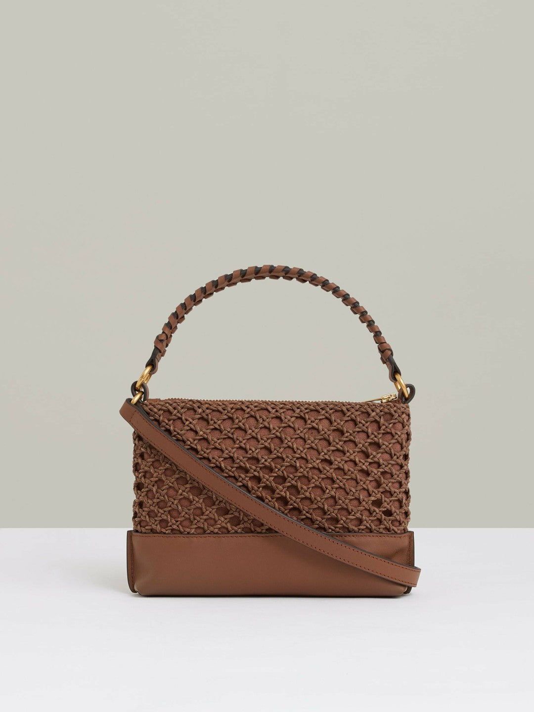 Weave Cross-Body Bag Tan | Women
