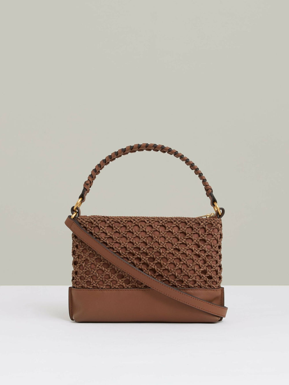 Weave Cross-Body Bag Tan | Women