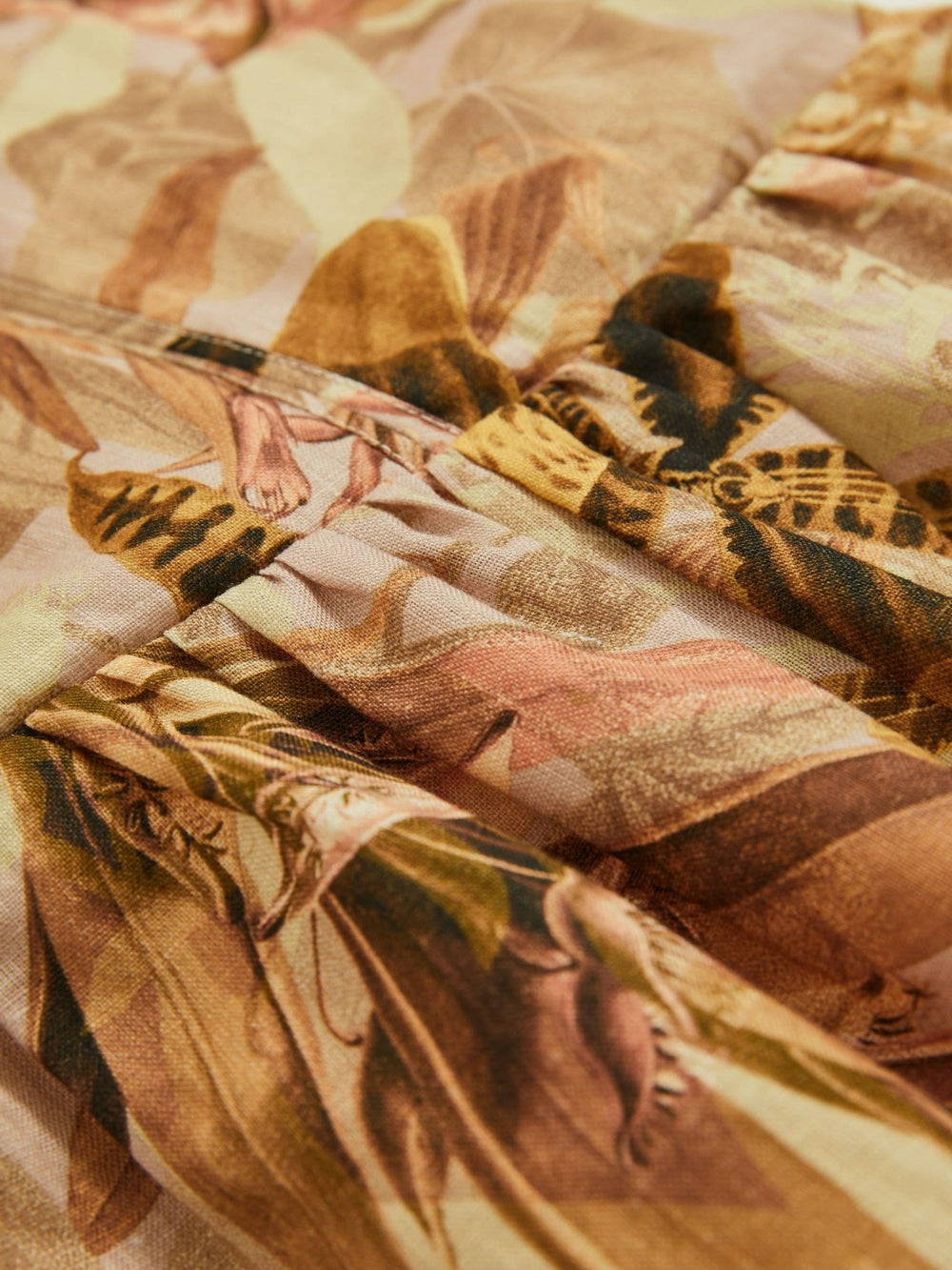 13-14 yrs  | NYBG Floral-Print Midi Dress Khaki | Children & Baby