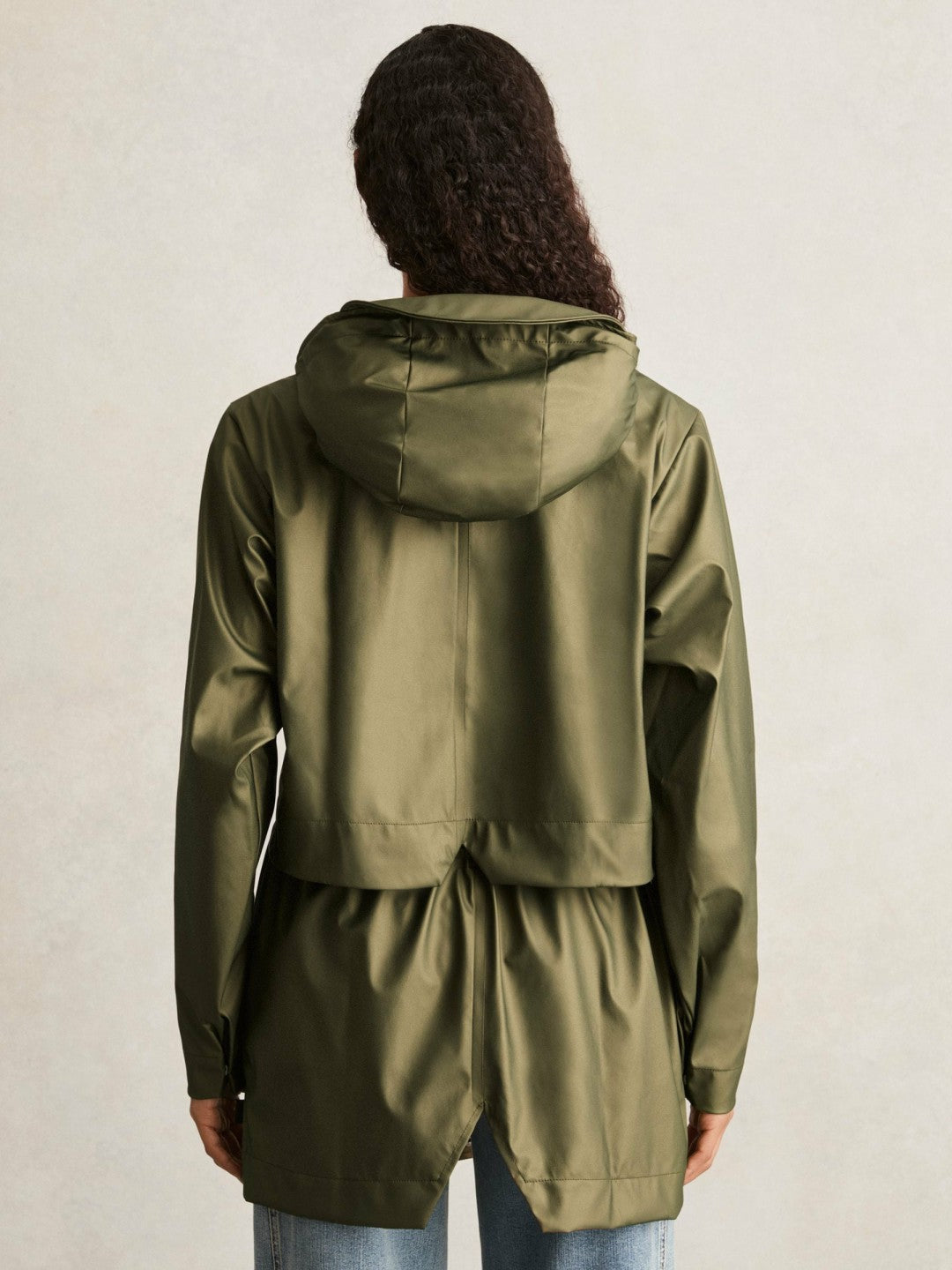 Rains Long Hooded Jacket Revel Brass Green | Women