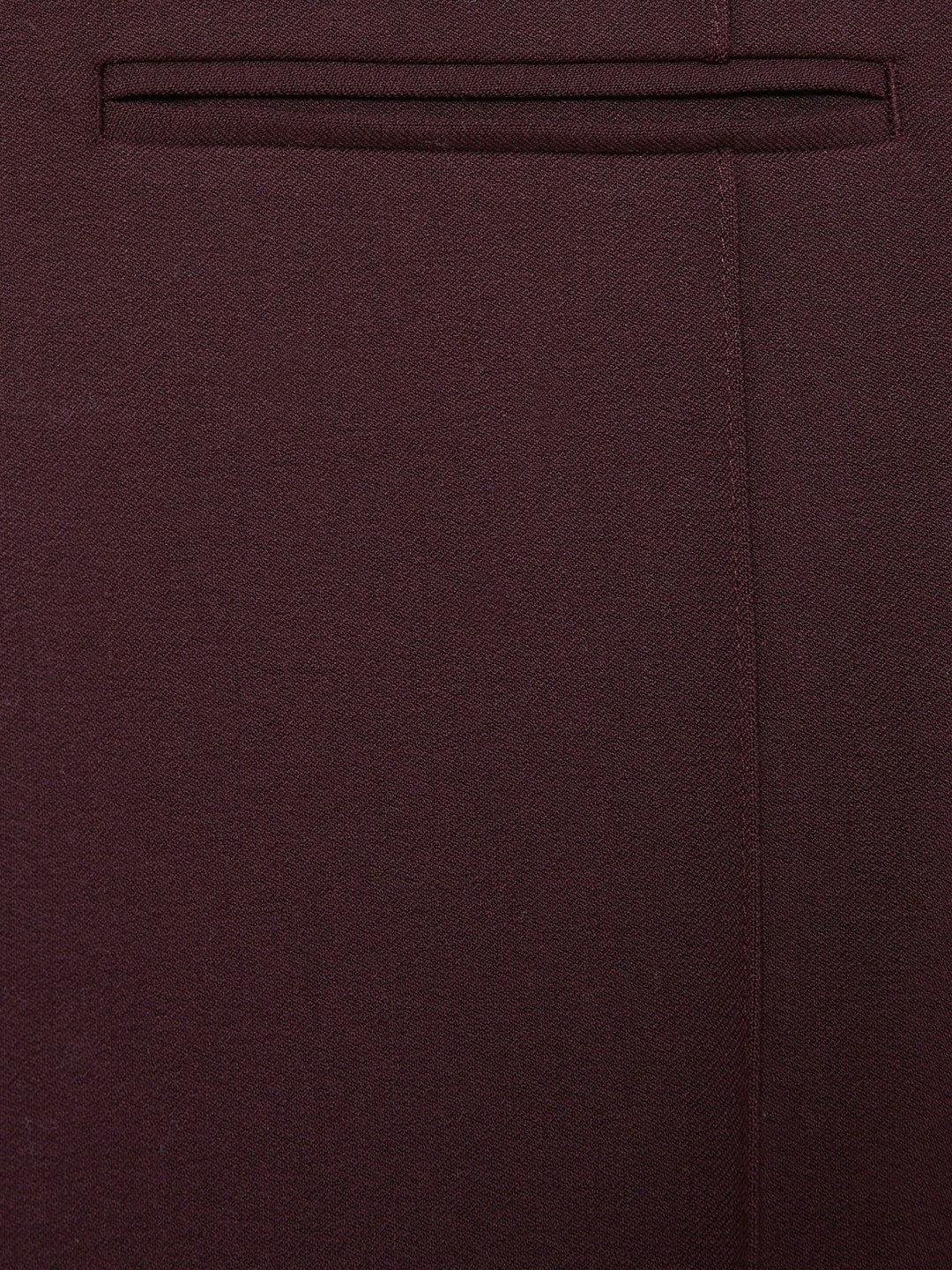 Petite High Rise Flared Trousers Burgundy | Women