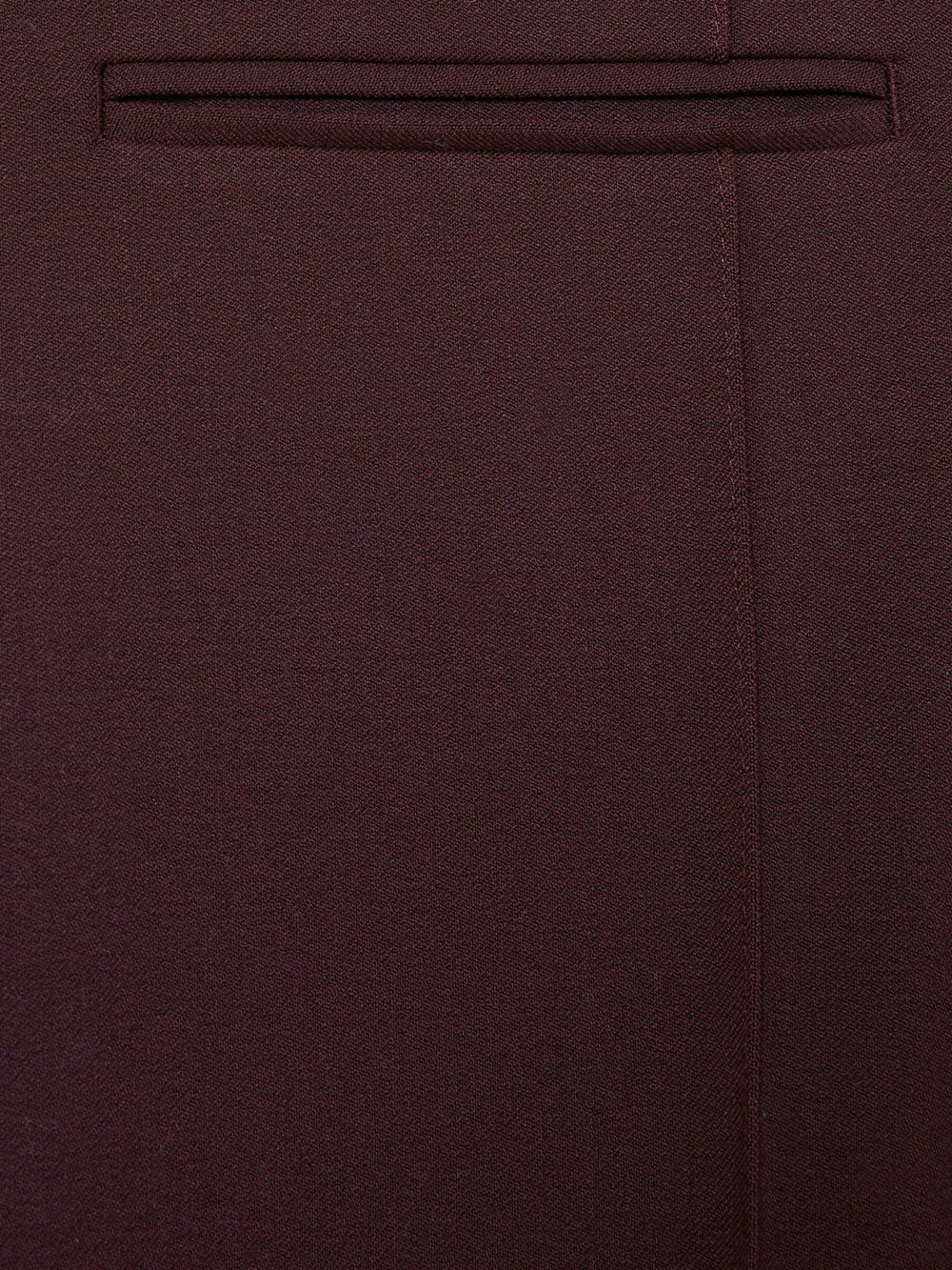 Petite High Rise Flared Trousers Burgundy | Women