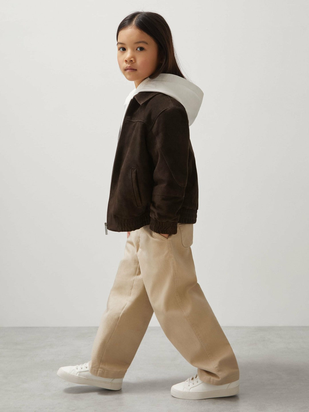 9-13 yrs Unisex Fit McLaren F1 Team Suede Bomber Jacket Distressed Brown | Children & Baby