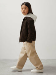 9-13 yrs Unisex Fit McLaren F1 Team Suede Bomber Jacket Distressed Brown | Children & Baby