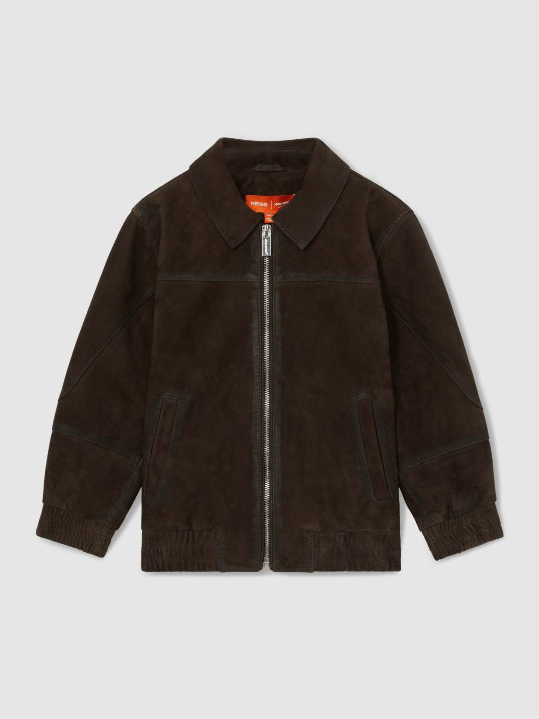 9-13 yrs Unisex Fit McLaren F1 Team Suede Bomber Jacket Distressed Brown | Children & Baby