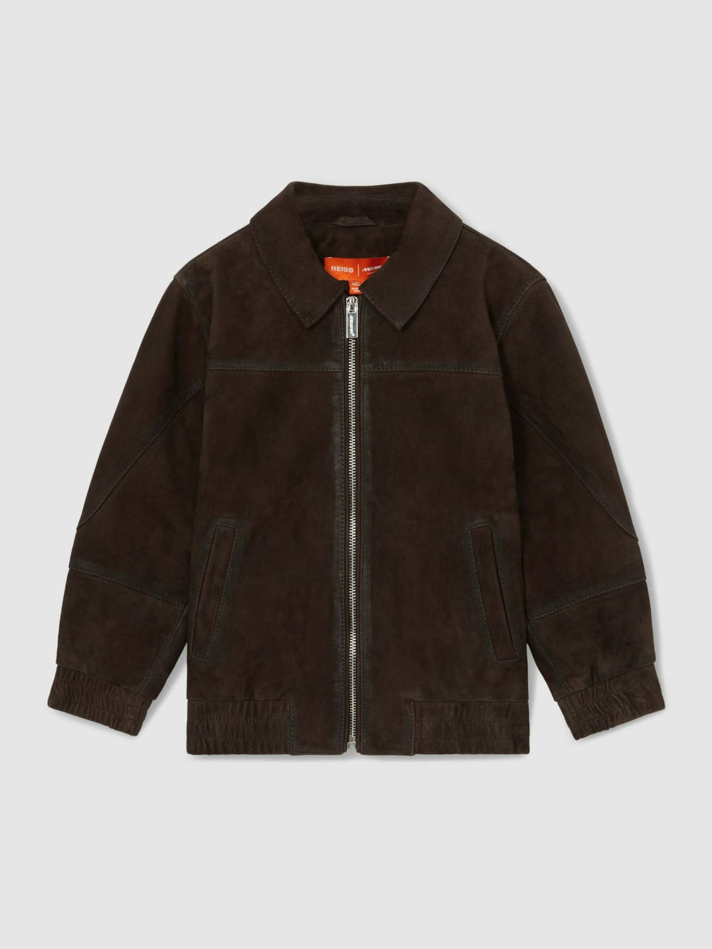 9-13 yrs Unisex Fit McLaren F1 Team Suede Bomber Jacket Distressed Brown | Children & Baby