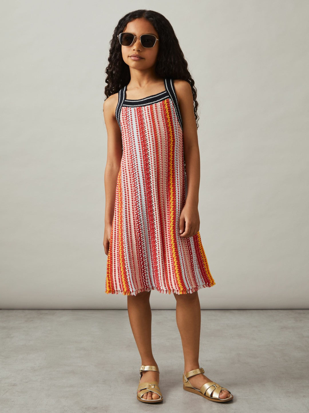 4-9 yrs Cotton Striped Knit Dress Multi | Children & Baby