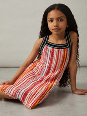 9-13 yrs Cotton Striped Knit Dress Multi | Children & Baby