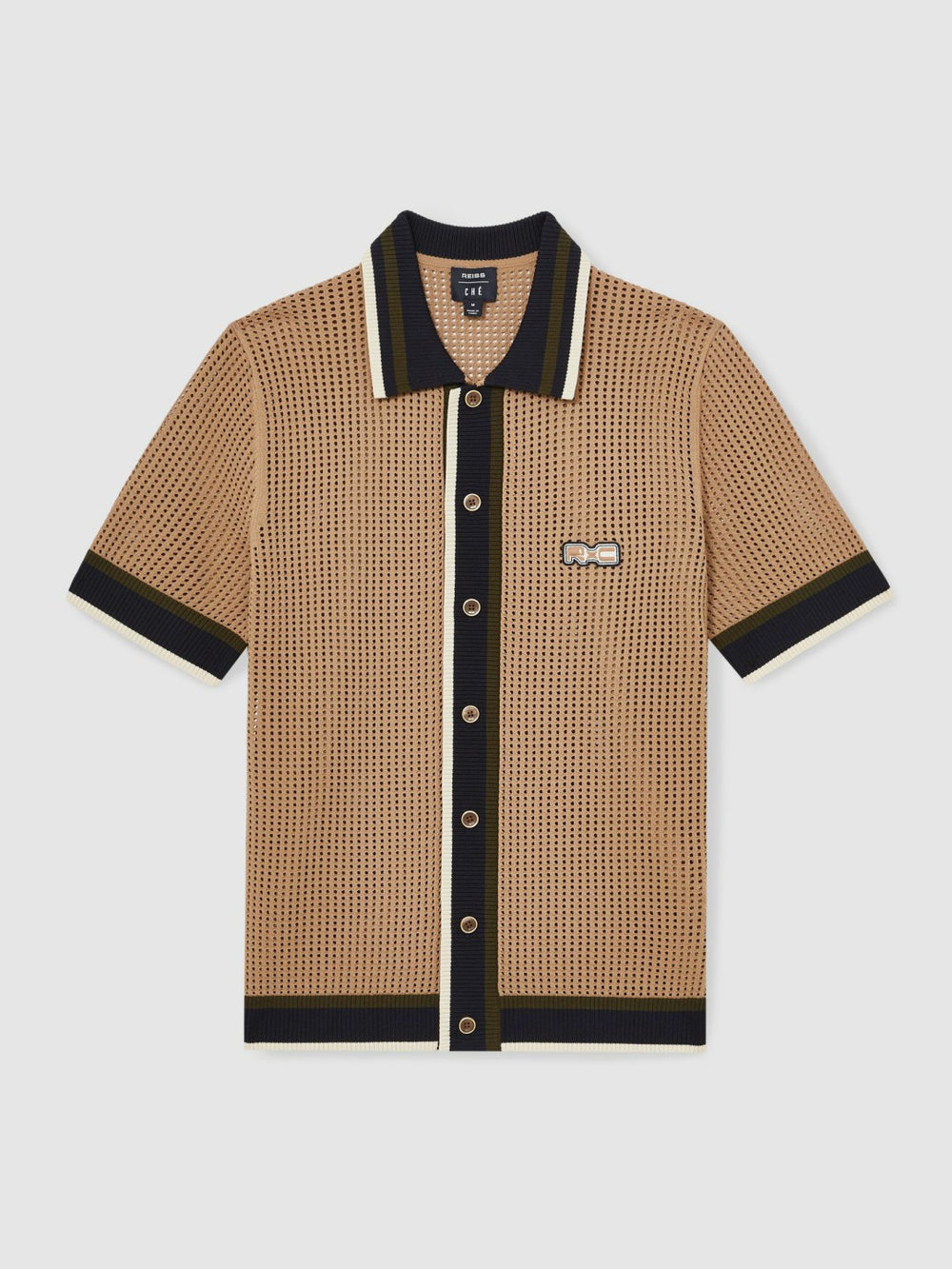| Ché Crochet Tipped Shirt Camel | Men