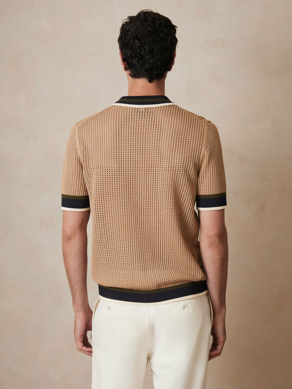 | Ché Crochet Tipped Shirt Camel | Men