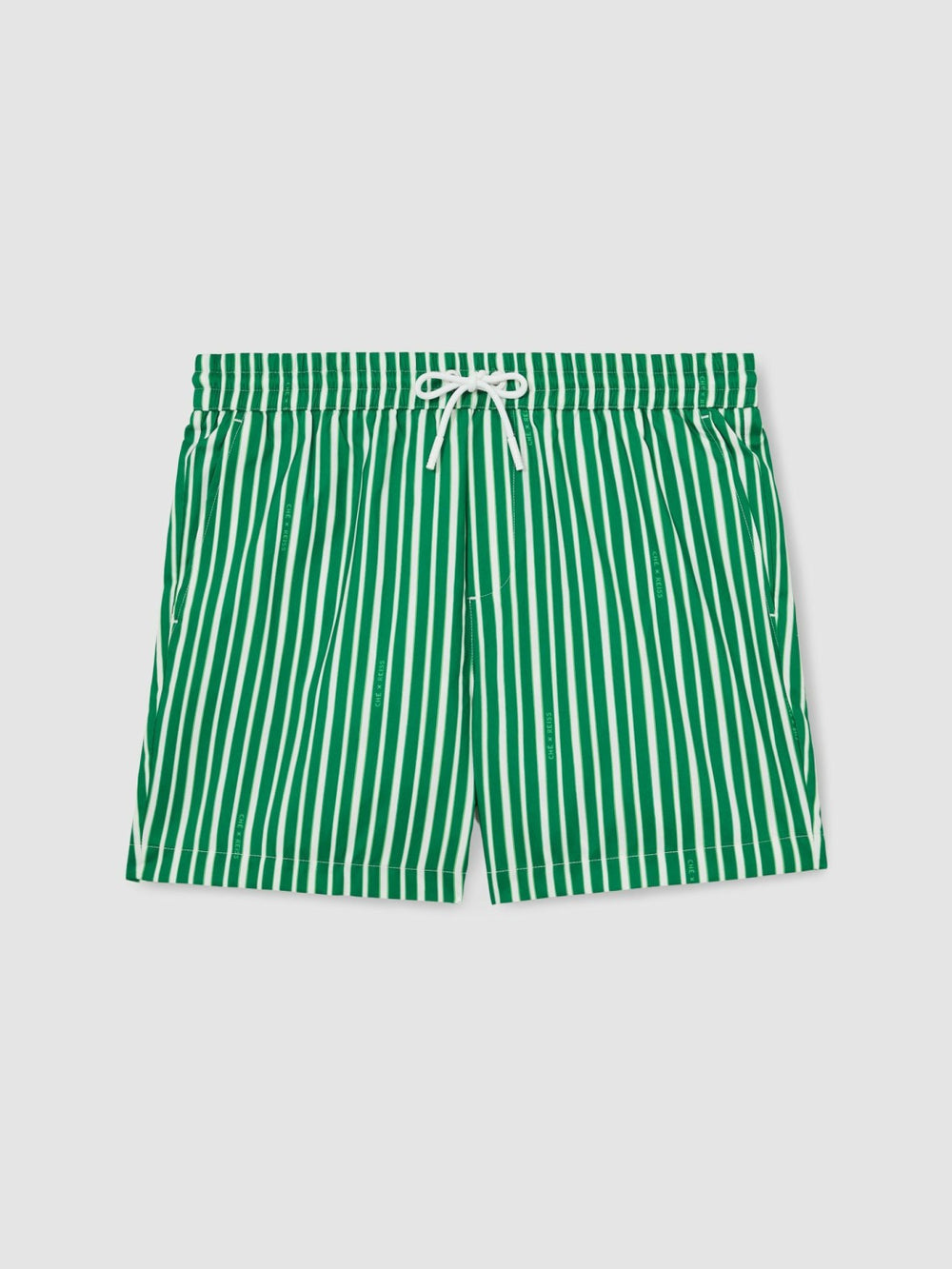 | Ché Stripe Swim Shorts Green/White | Men