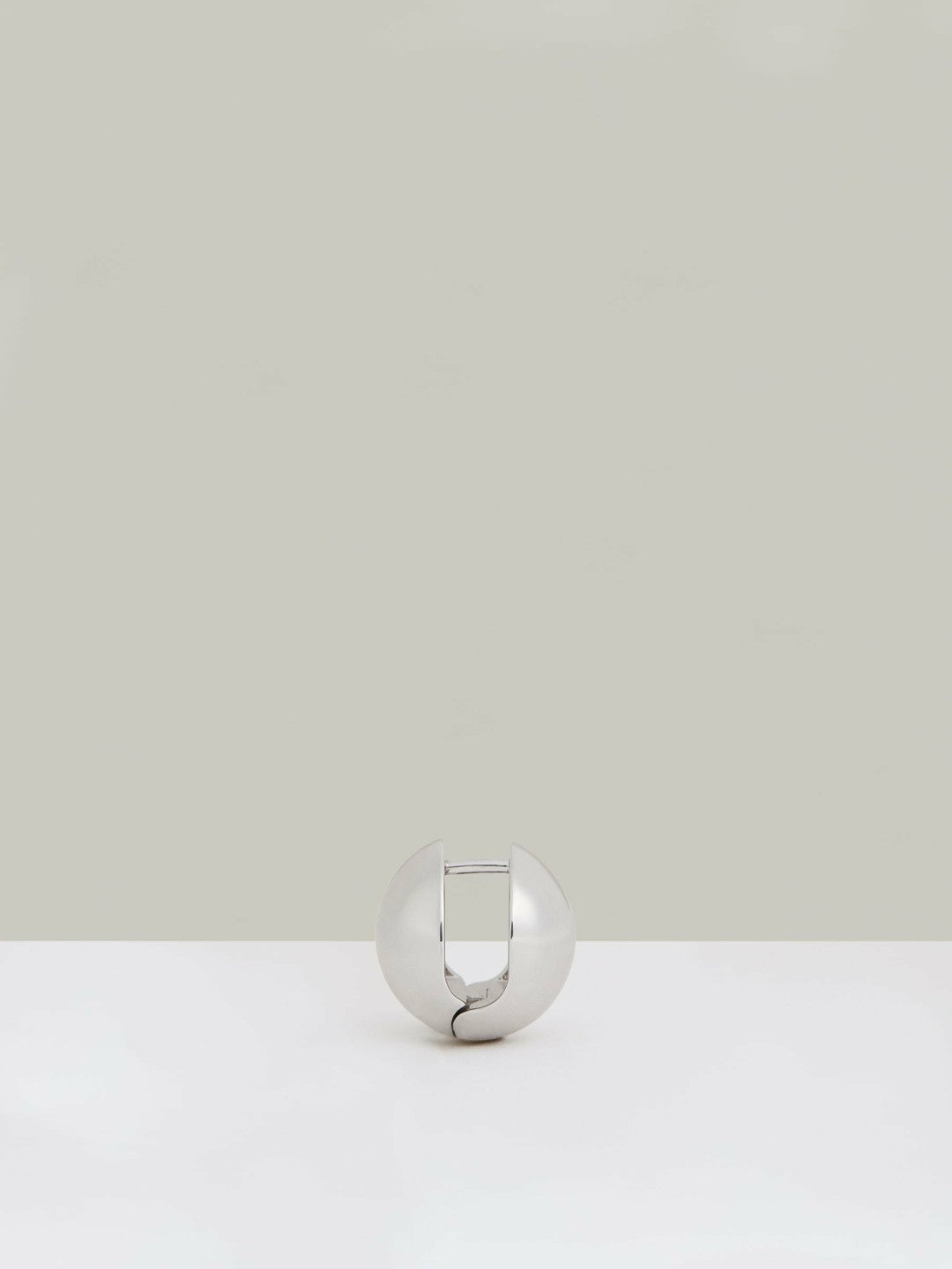 Polished Ball Huggie Earrings Silver Tone | Women