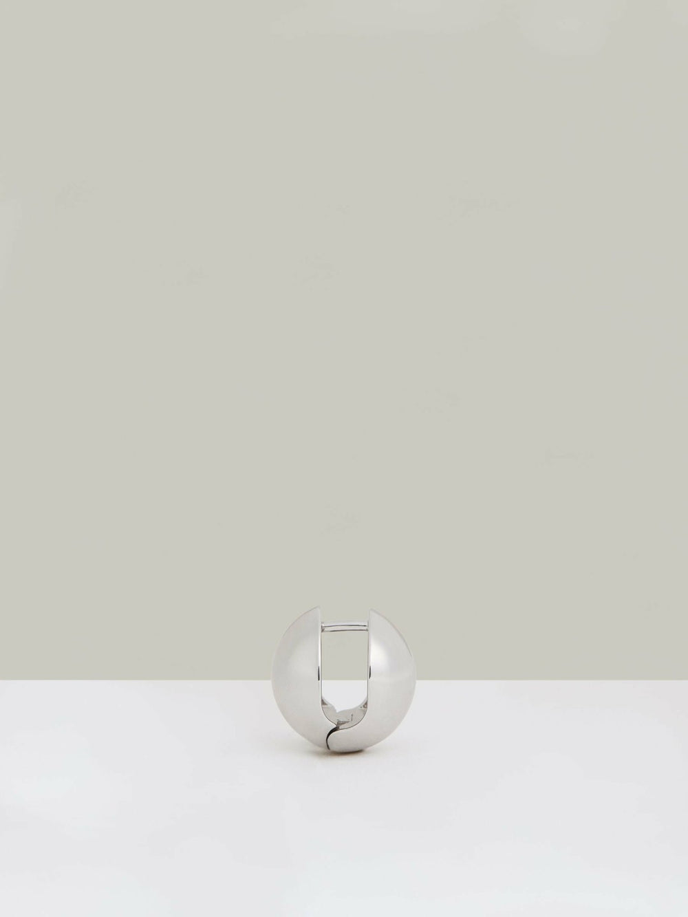 Polished Ball Huggie Earrings Silver Tone | Women