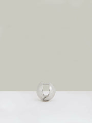 Polished Ball Huggie Earrings Silver Tone | Women