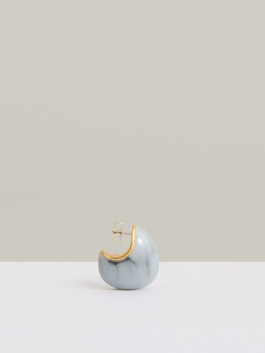 Curve Marble Scoop Earrings Gold Tone | Women