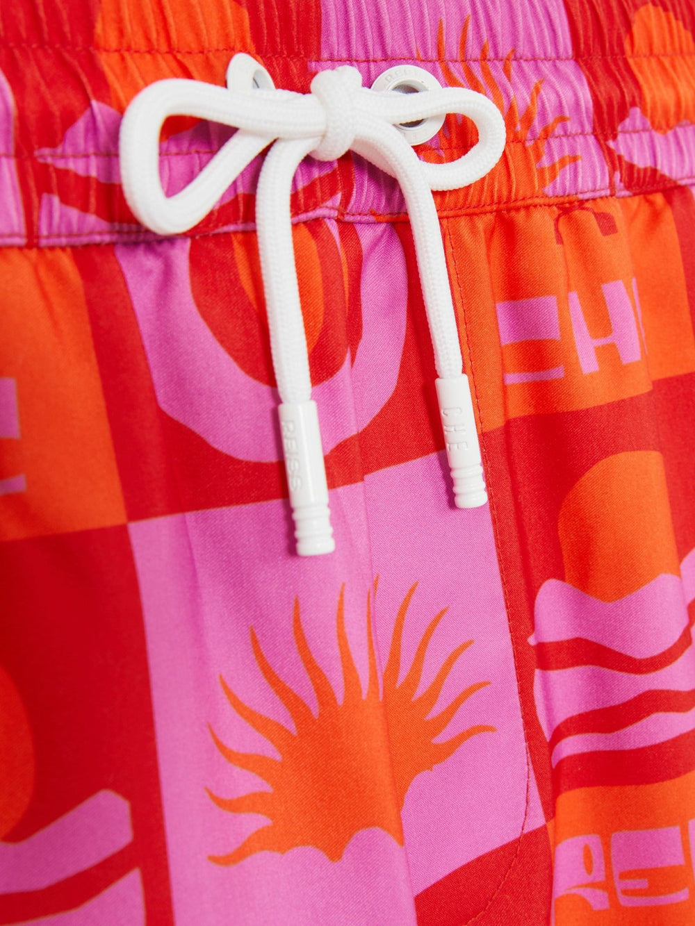 | Ché Sunset-Print Swim Shorts Orange/Pink | Men