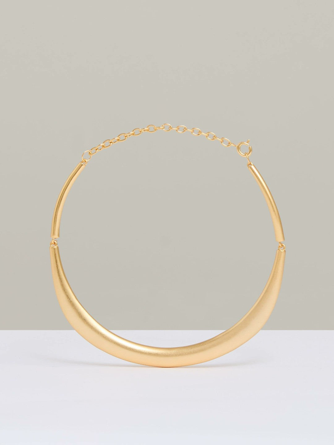 Polished Curve Choker Gold Tone | Women