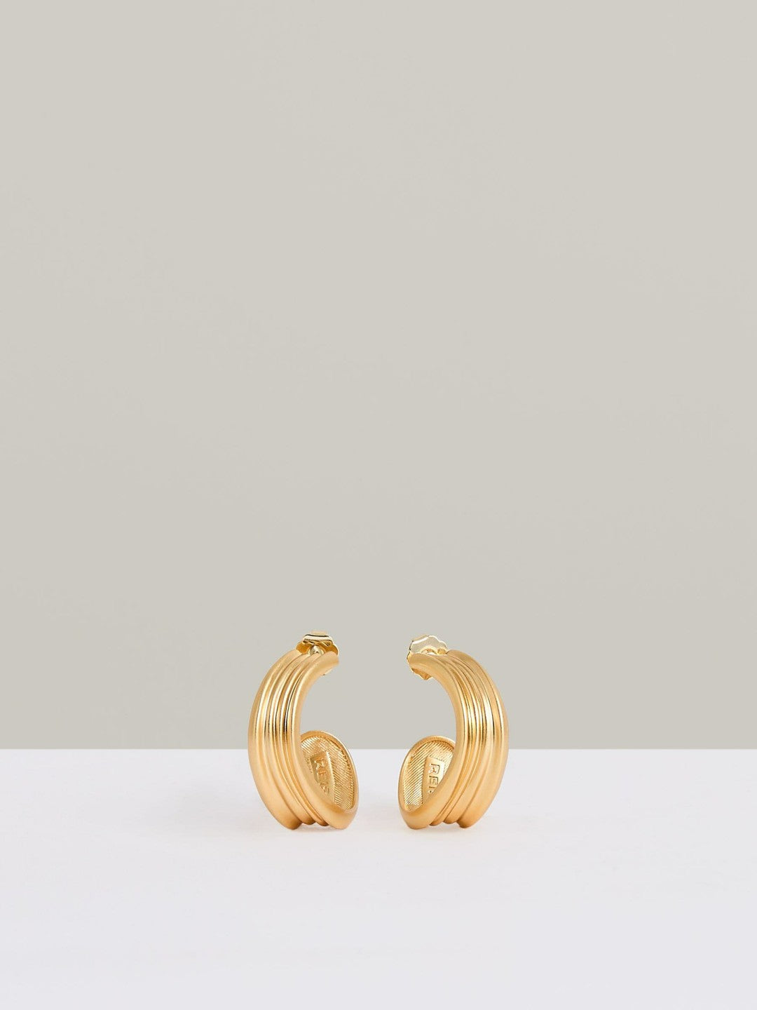 Fluid Hoop Earrings Gold Tone | Women