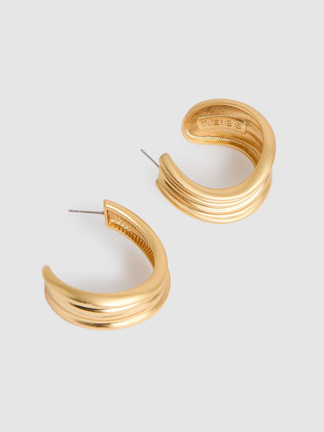 Fluid Hoop Earrings Gold Tone | Women