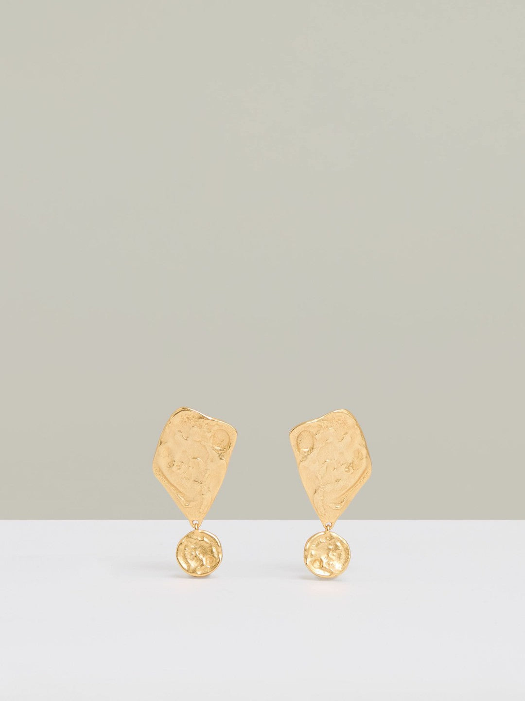 Molten Large Drop Earrings Gold Tone | Women