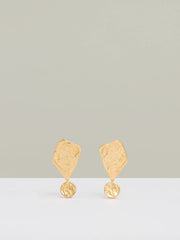 Molten Large Drop Earrings Gold Tone | Women