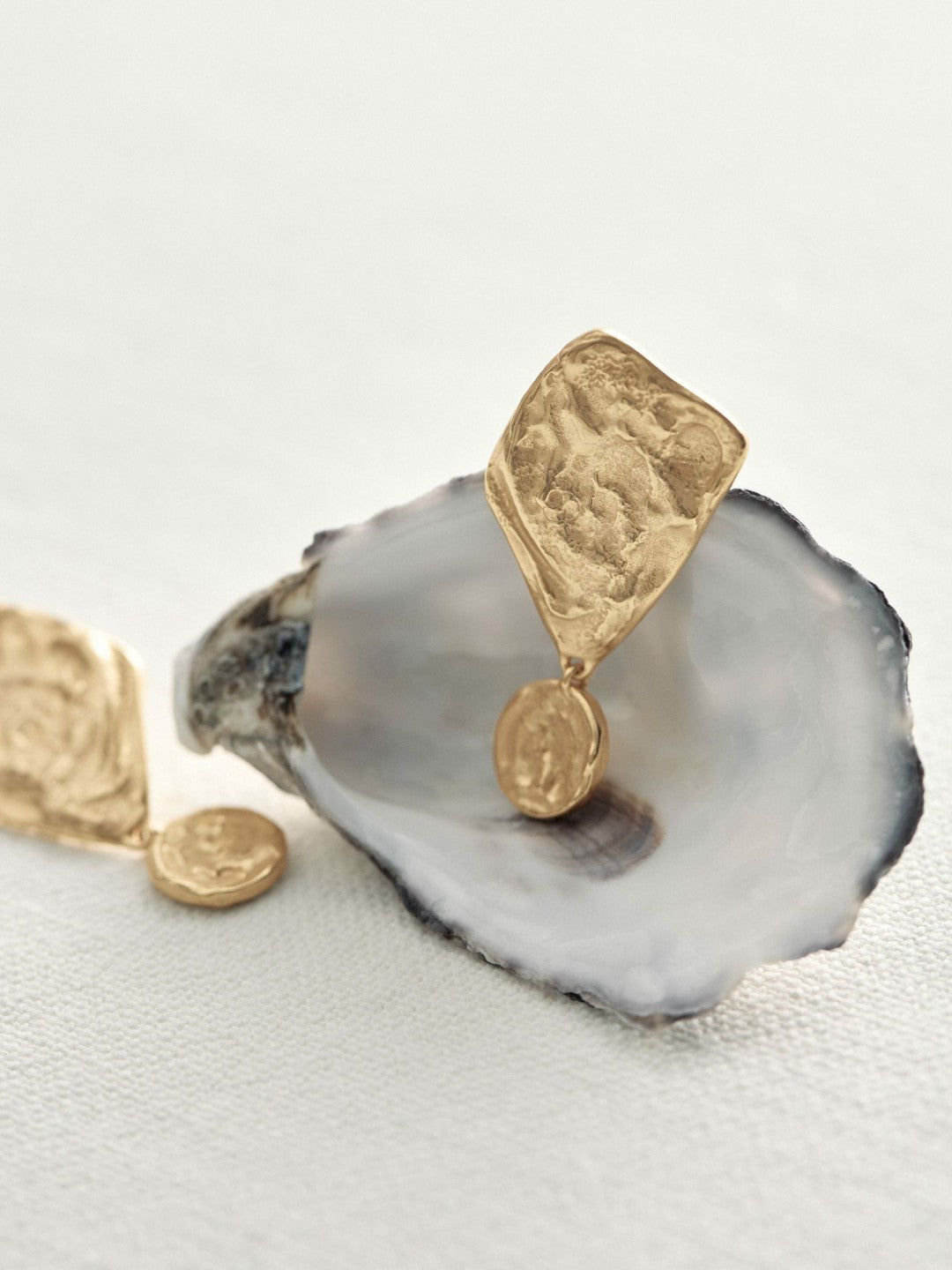 Molten Large Drop Earrings Gold Tone | Women