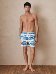 | Ché Sunset-Print Swim Shorts Blue Multi | Men