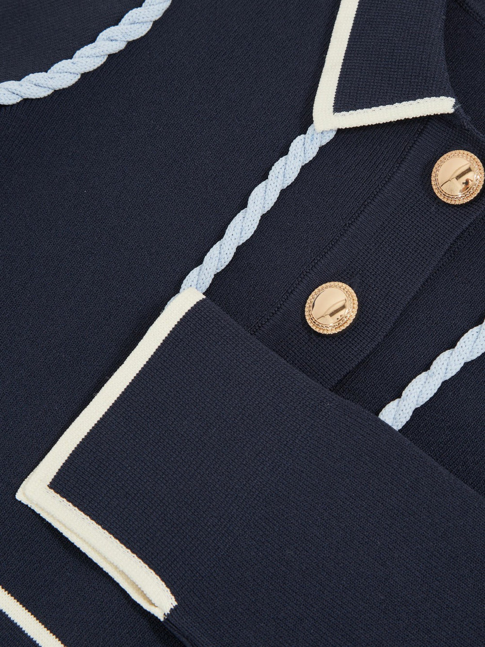 3-9 yrs Piped Knitted Skater Dress Navy | Children & Baby