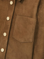 4-9 yrs Suede Cropped Jacket Tan | Children & Baby