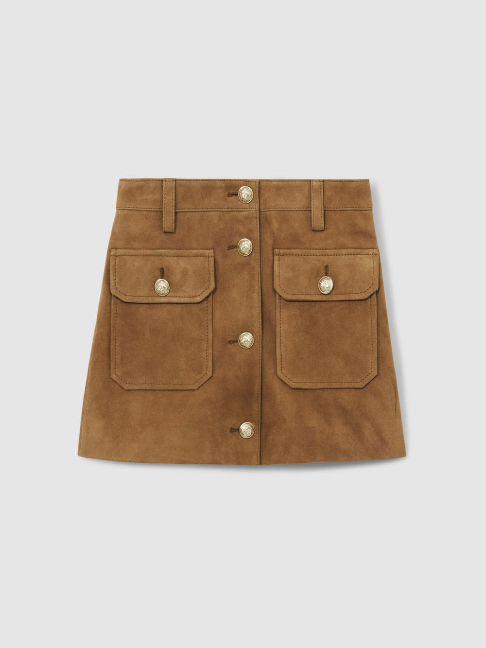 9-13 yrs Suede Flap Pocket Skirt Tan | Children & Baby