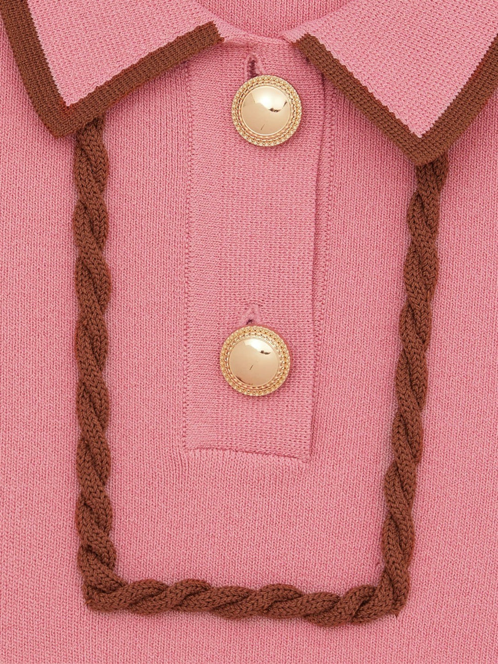9-13 yrs Twist-Piped Knitted Dress Pink | Children & Baby