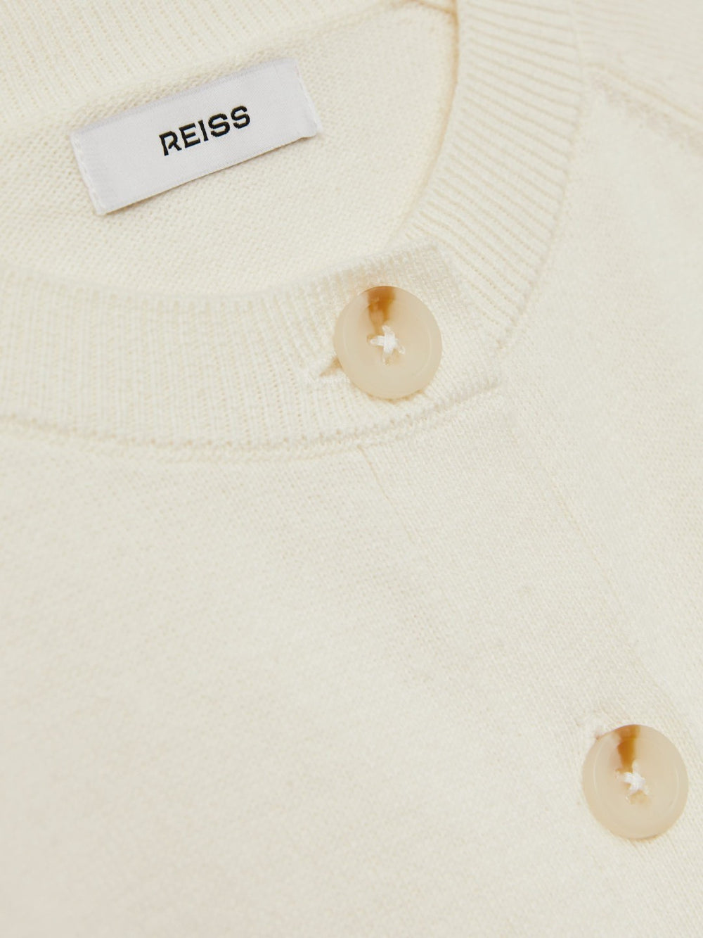 13-14 yrs Cotton Crew-Neck Cardigan Ivory | Children & Baby