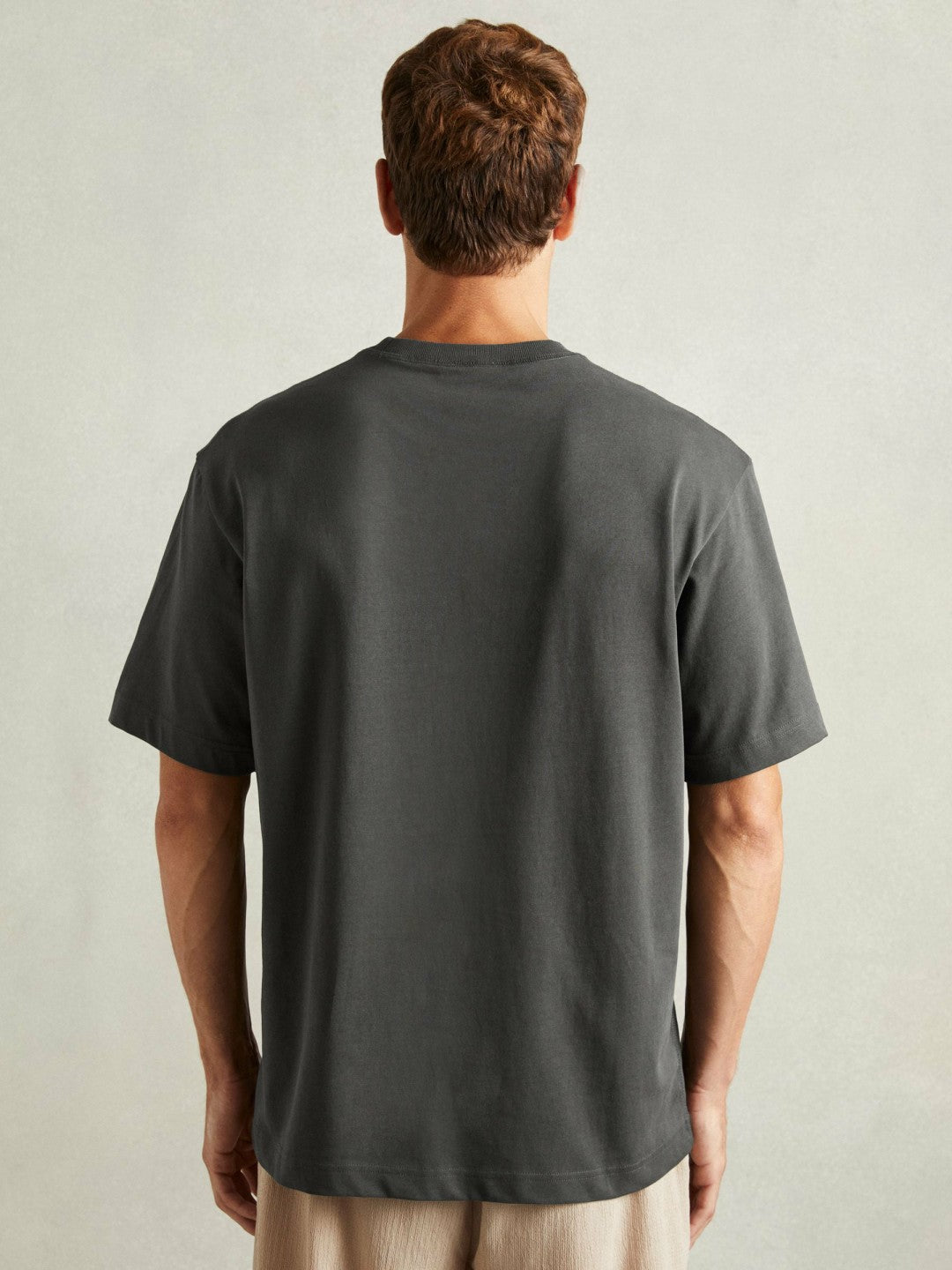 Cotton Garment-Dyed Oversized T-Shirt Washed Black | Men