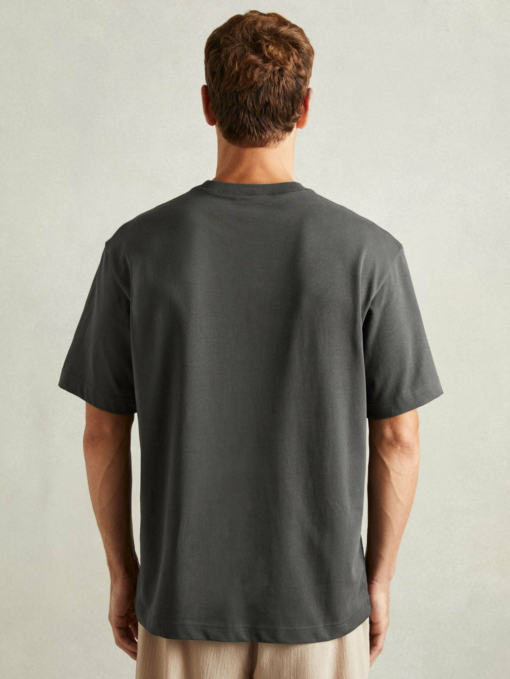 Cotton Garment-Dyed Oversized T-Shirt Washed Black | Men