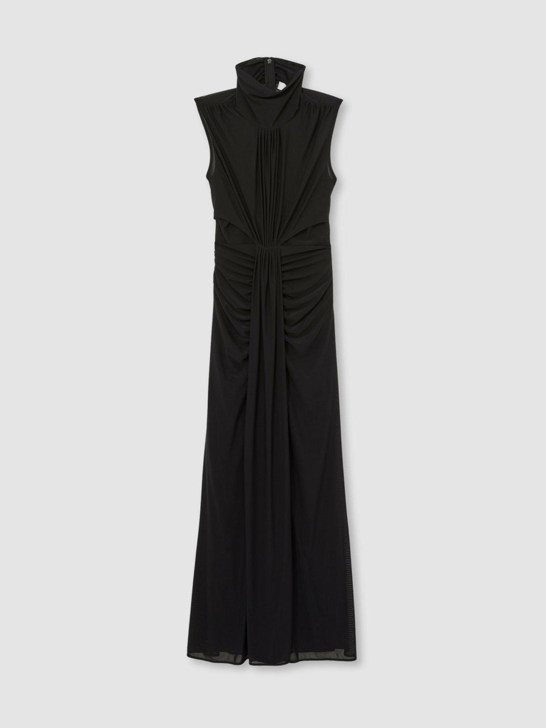 Sheer Ruched Maxi Dress Black | Women
