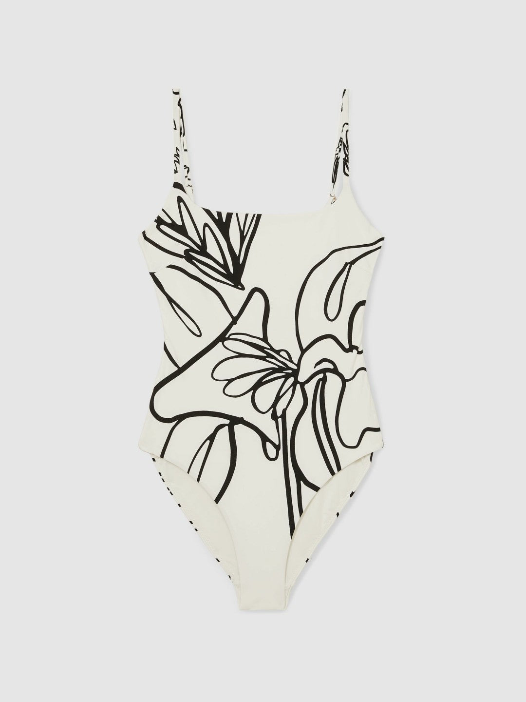 | NYBG Floral Graffiti Swimsuit Ivory | Women