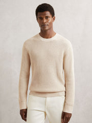 Paige Cotton Waffle-Knit Sweater Natural | Men