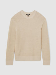 Paige Cotton Waffle-Knit Sweater Natural | Men