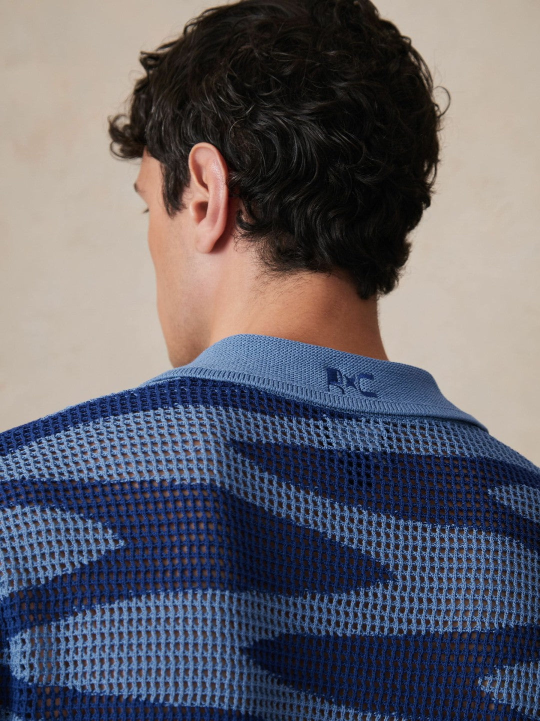 | Ché Wave Crochet Shirt Blue | Men