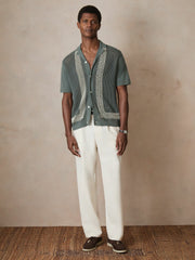 | Ché Beaded Crochet Shirt Sage | Men