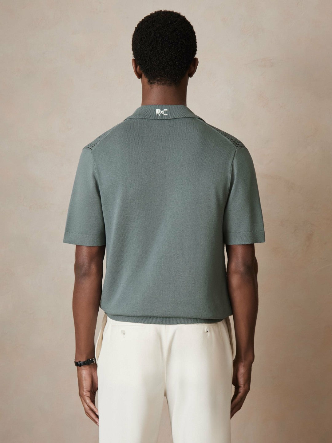 | Ché Beaded Crochet Shirt Sage | Men