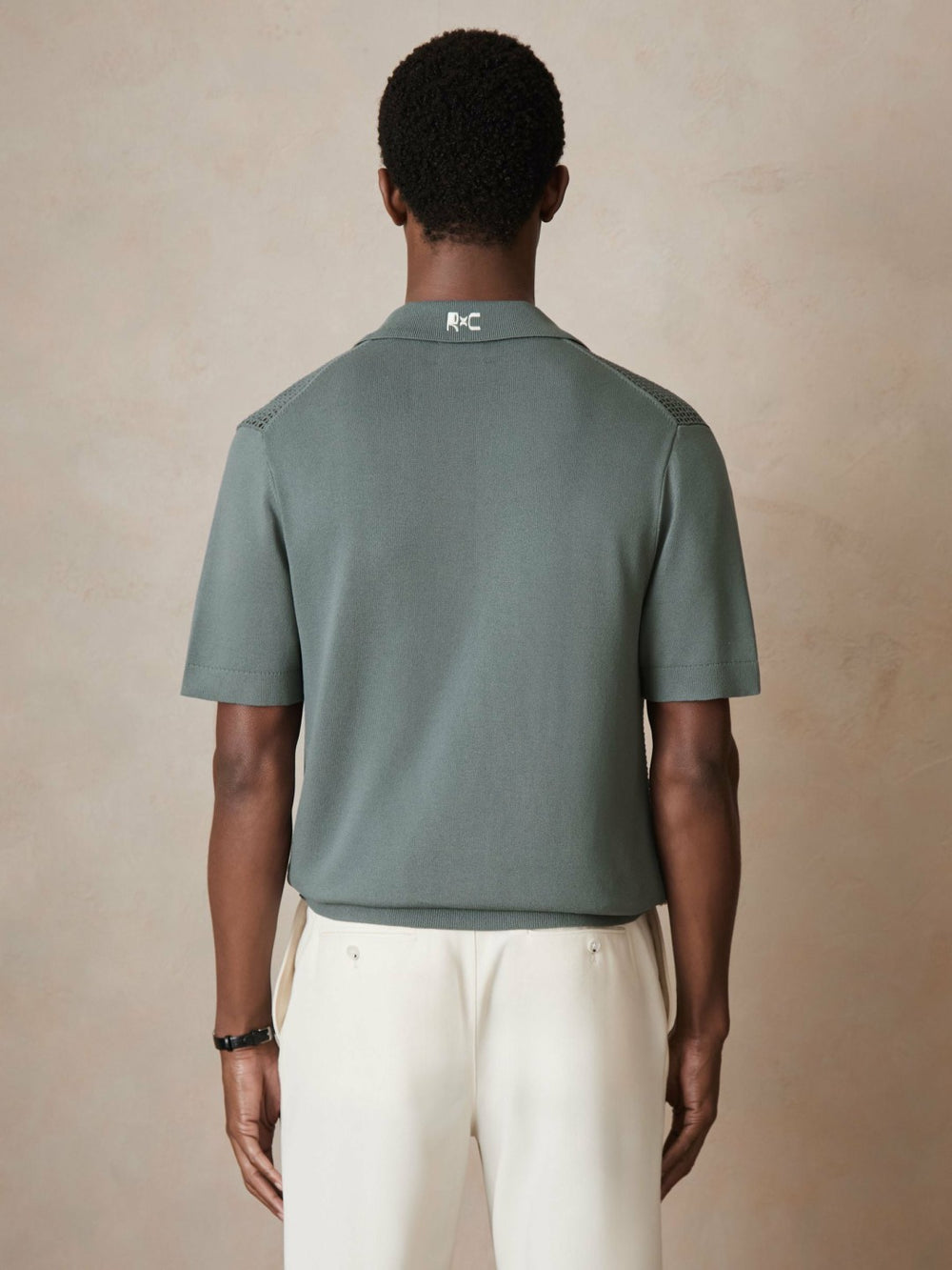 | Ché Beaded Crochet Shirt Sage | Men