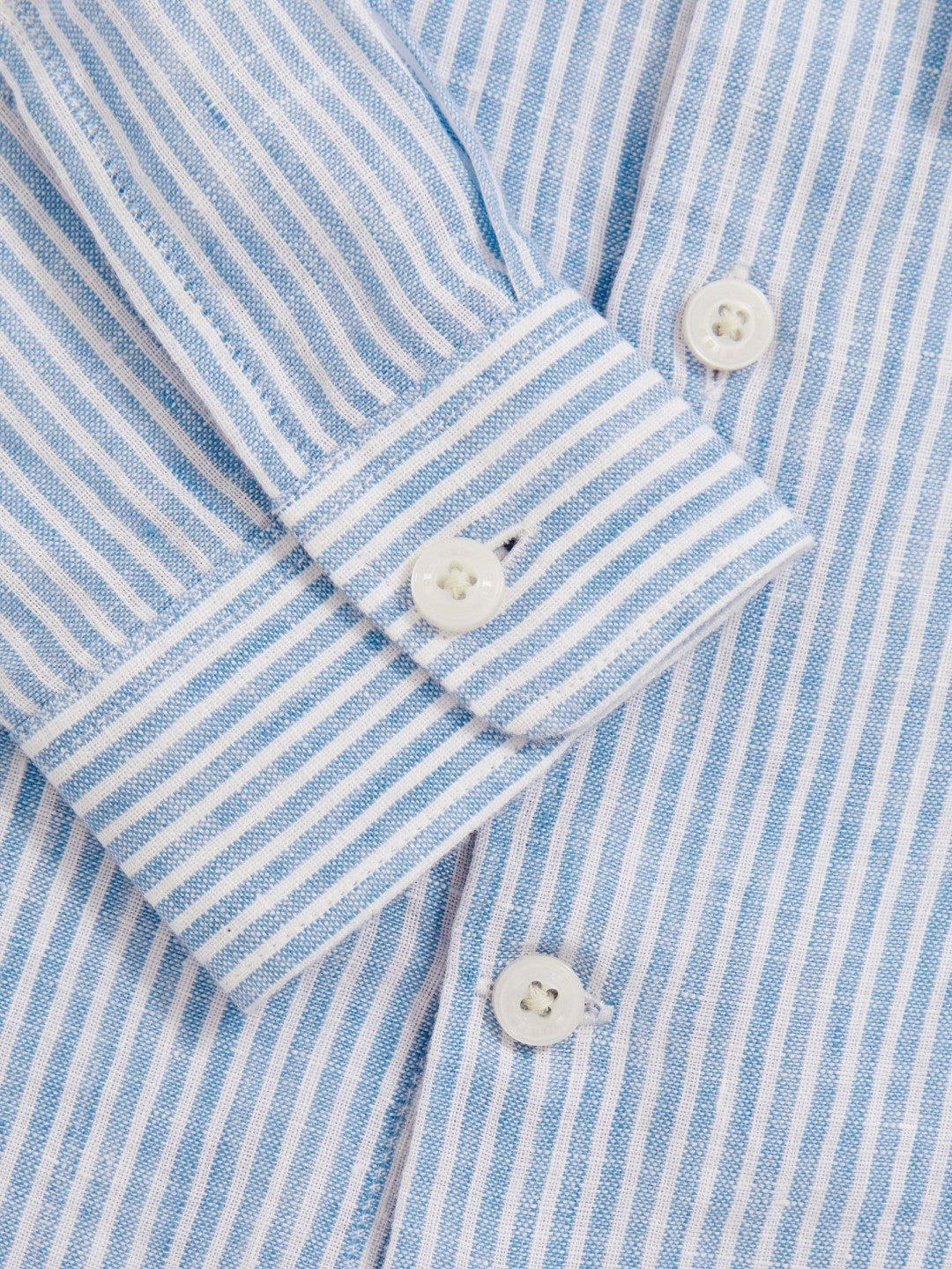 13-14 yrs Linen Cutaway Collar Shirt Blue/White Stripe | Children & Baby